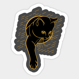 Cat From The Hole Sticker